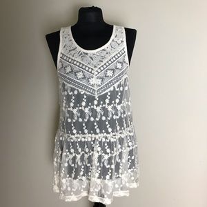 Express Tops - Express Ivory Lace Tunic NWT Express Tops - Express Ivory Lace Tunic NWT